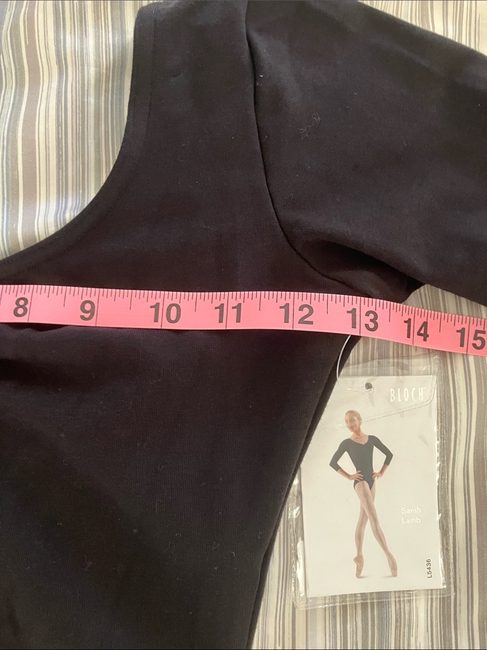 BLOCH Ballon Black 3/4 Sleeve Pinched Front/Back Ballet Leotard Size M NWT - Picture 8 of 9